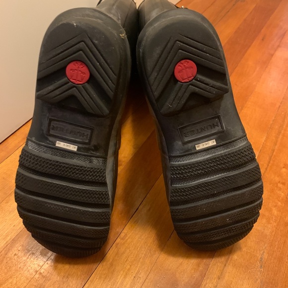 Original Tall Hunter Boots Size UK 7 / US 9 ๐ฅพ Matte Black w Buckle - Picture 10 of 16